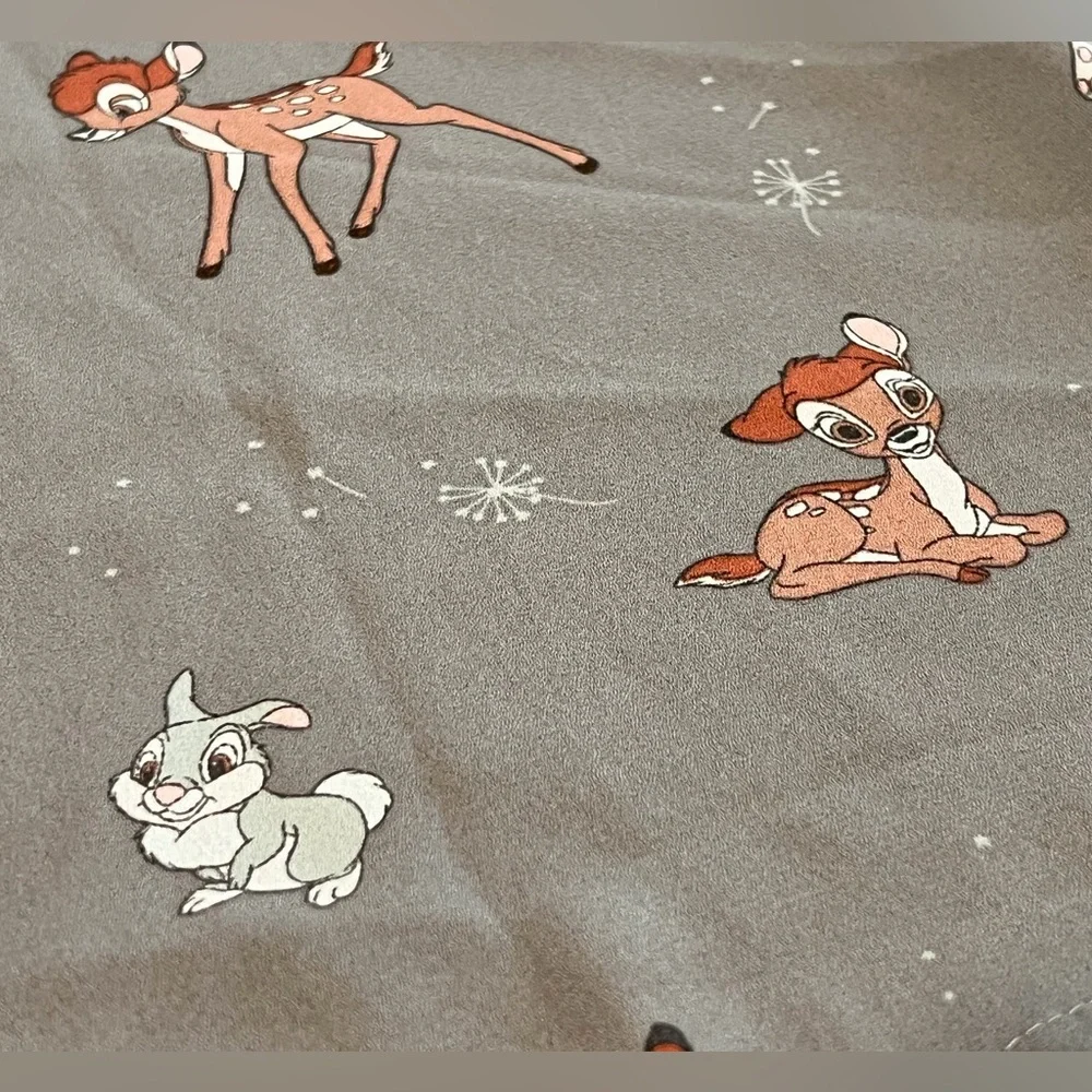 Torrid Plus Size 2 Disney Bambi Thumper Georgette Secretary Tie Peasant Blouse - Picture 6 of 9
